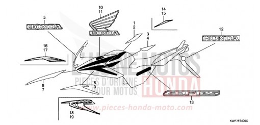 MARQUE/RAYURE CBF125MA de 2010